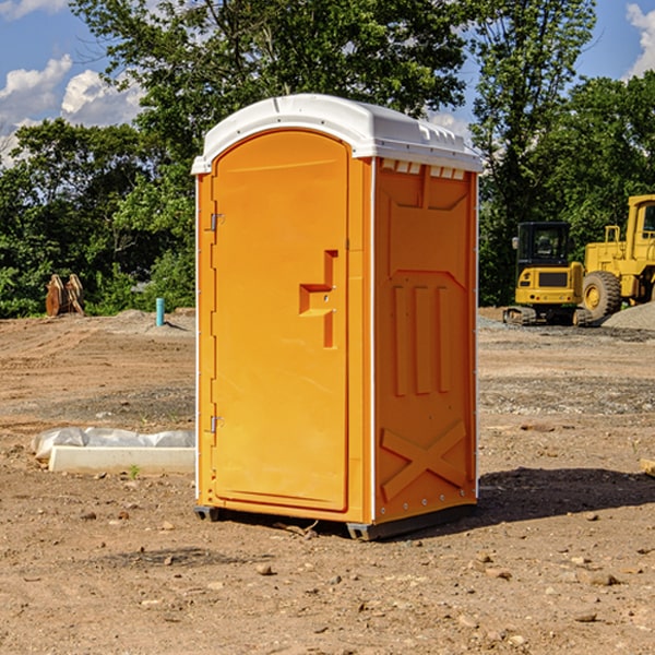 can i customize the exterior of the porta potties with my event logo or branding in Centerville